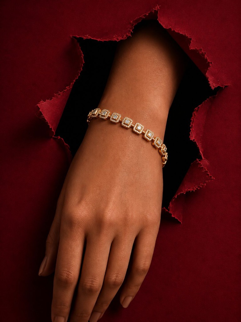 Modern Tennis Diamond Bracelet