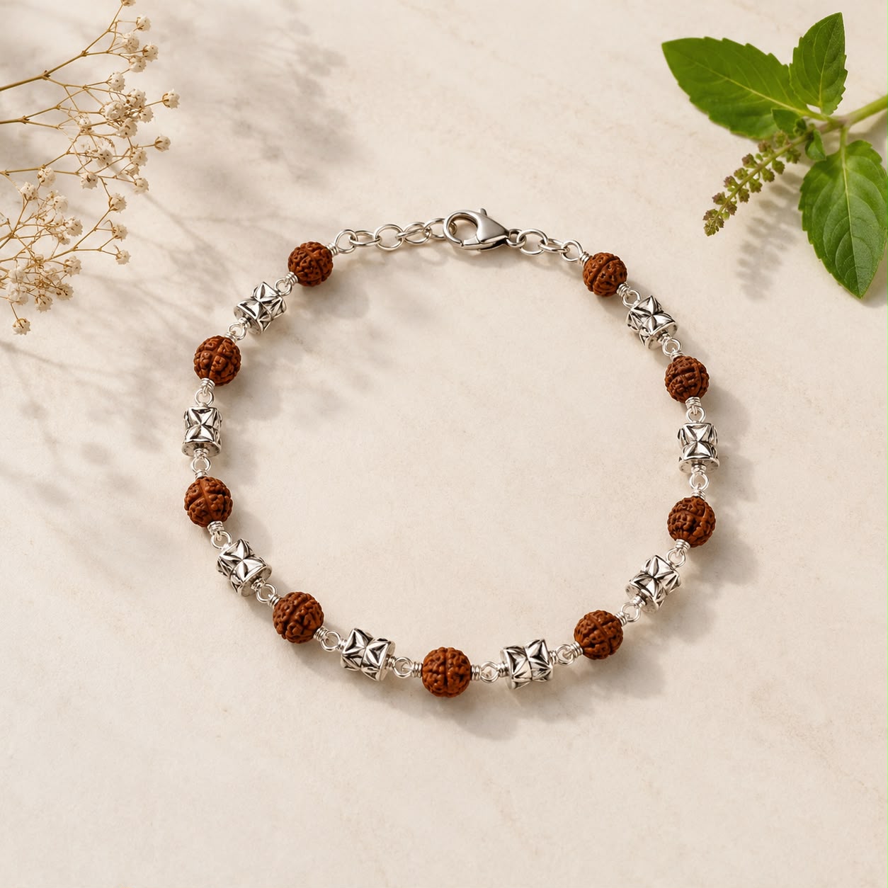 Silver Rudraksha Bracelet
